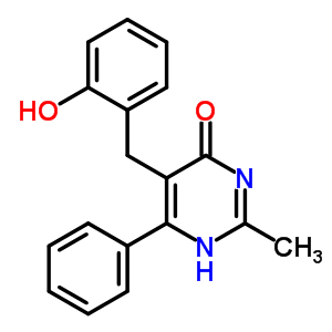 4(3H)-pyrimidinone,5-[(2-hydroxyphenyl)methyl]-2-methyl-6-phenyl- Structure,14304-66-6Structure