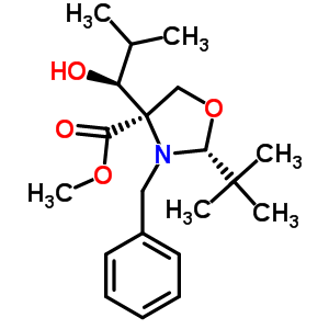 (2R,4s)-2-t-butyl-n-benzyl-4-[1-(s)-hydroxy-2-methylpropyl]-oxazolidine-4-carboxylic acid, methyl ester Structure,145451-90-7Structure