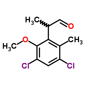 Benzeneacetaldehyde,3,5-dichloro-2-methoxy-a,6-dimethyl- Structure,14565-22-1Structure