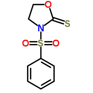 3-(苯基磺?；?-2-噁唑啉硫酮結(jié)構(gòu)式_14627-86-2結(jié)構(gòu)式