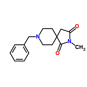 2-Methyl-8-benzyl-2,8-diazaspiro[4.5]decane-1,3-dione Structure,1463-50-9Structure