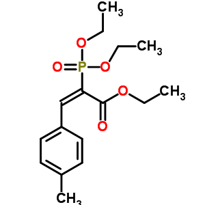 2-Propenoic acid,2-(diethoxyphosphinyl)-3-(4-methylphenyl)-, ethyl ester Structure,14656-24-7Structure