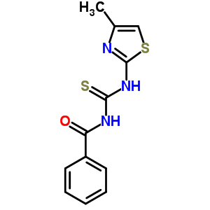 Benzamide,n-[[(4-methyl-2-thiazolyl)amino]thioxomethyl]- Structure,14901-11-2Structure