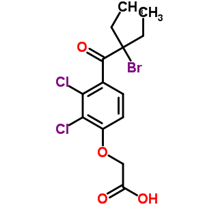 Aceticacid, 2-[4-(2-bromo-2-ethyl-1-oxobutyl)-2,3-dichlorophenoxy]- Structure,1497-21-8Structure