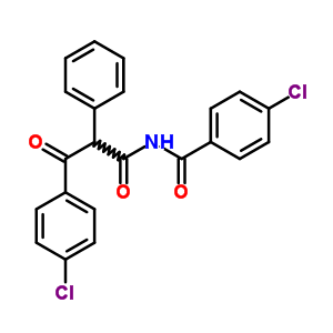 Benzenepropanamide,4-chloro-n-(4-chlorobenzoyl)-b-oxo-a-phenyl- Structure,15231-13-7Structure