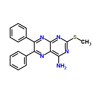 4-Pteridinamine,2-(methylthio)-6,7-diphenyl- Structure,15263-43-1Structure