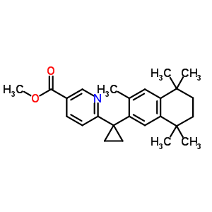 6-[(3,5,5,8,8-Pentamethyl-5,6,7,8-tetrahydronaphthalen-2-yl)cyclopropyl] nicotinic acid methyl ester Structure,153559-50-3Structure