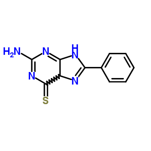 6H-purine-6-thione,2-amino-1,9-dihydro-8-phenyl- Structure,15385-67-8Structure