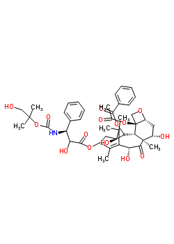 4-乙酰氧基-1,7,10-三羥基-13-{[2-羥基-3-({[(1-羥基-2-甲基-2-丙基)氧基]羰基}氨基)-3-苯基丙?；鵠氧基}-9-氧代-5,20-環(huán)氧tax-11-烯-2-基苯甲酸酯結(jié)構(gòu)式_154044-57-2結(jié)構(gòu)式