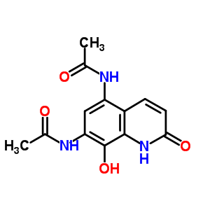 Acetamide,n,n-(1,2-dihydro-8-hydroxy-2-oxo-5,7-quinolinediyl)bis-(8ci) Structure,15450-75-6Structure