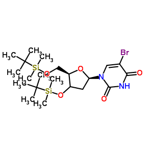 3,5-Bis-o-(tert-butyldimethylsilyl)-5-bromo-2-deoxyuridine Structure,154925-95-8Structure