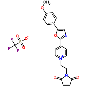 1-[2-(馬來酰亞胺基)乙基L]-4-[5-(4-甲氧基苯基)-2-惡唑基]吡啶三氟甲磺酸鹽結(jié)構(gòu)式_155862-98-9結(jié)構(gòu)式