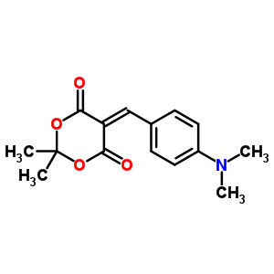 1,3-Dioxane-4,6-dione,5-[[4-(dimethylamino)phenyl]methylene]-2,2-dimethyl- Structure,15795-57-0Structure