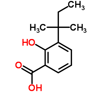 Benzoic acid,3-(1,1-dimethylpropyl)-2-hydroxy- Structure,16094-33-0Structure