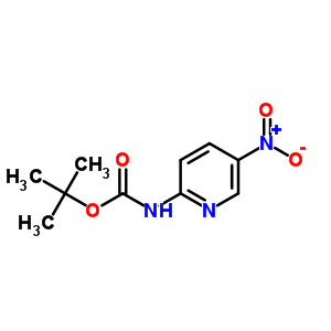 Carbamic acid, (5-nitro-2-pyridinyl)-, 1,1-dimethylethyl ester Structure,161117-88-0Structure