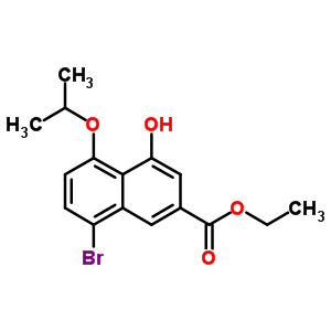 8-Bromo-4-hydroxy-5-(1-methylethoxy)-2-naphthalenecarboxylic acid ethyl ester Structure,162147-17-3Structure