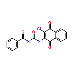 Benzamide,n-[[(3-chloro-1,4-dihydro-1,4-dioxo-2-naphthalenyl)amino]carbonyl]- Structure,16223-53-3Structure