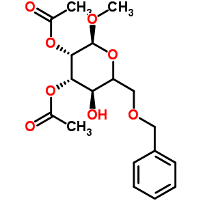 6-O-benzyl-2,3-di-o-acetyl-methyl-alpha-d-glucopyranoside Structure,162284-50-6Structure