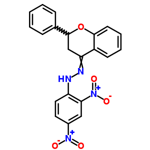 4H-1-benzopyran-4-one,2,3-dihydro-2-phenyl-, 2-(2,4-dinitrophenyl)hydrazone Structure,16281-65-5Structure