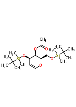 4-O-乙?；?3,6-二-O-(叔丁基二甲基甲硅烷基)-D-半乳醛結(jié)構(gòu)式_163381-38-2結(jié)構(gòu)式