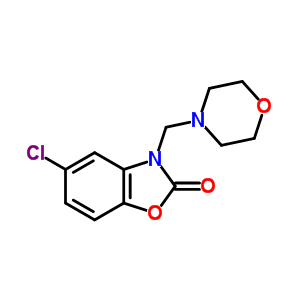 2(3H)-benzoxazolone,5-chloro-3-(4-morpholinylmethyl)- Structure,16376-61-7Structure