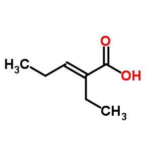 2-Pentenoic acid,2-ethyl-, (2e)- Structure,16403-07-9Structure