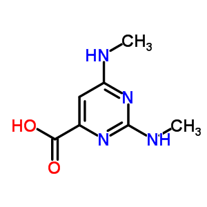 4-Pyrimidinecarboxylicacid, 2,6-bis(methylamino)- Structure,16490-29-2Structure