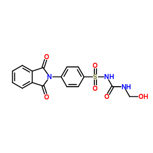 Benzenesulfonamide,4-(1,3-dihydro-1,3-dioxo-2h-isoindol-2-yl)-n-[[(hydroxymethyl)amino]carbonyl]- Structure,16508-61-5Structure