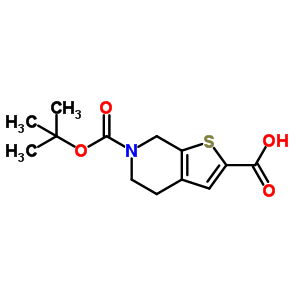 6-(Tert-butoxycarbonyl)-4,5,6,7-tetrahydrothieno[2,3-c]pyridine-2-carboxylic acid Structure,165947-51-3Structure