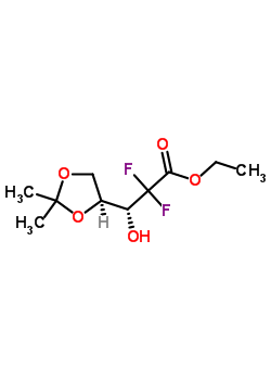 2-Deoxy-2,2-difluoro-4,5-o-(1-methylethylidene)-l-threo-pentonic acid, ethyl ester Structure,166376-98-3Structure