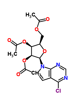 4-Chloro-7-(2,3,5-tri-o-acetyl-beta-d-ribofuranosyl)-7h-pyrrolo[2,3-d]pyrimidine Structure,16754-79-3Structure