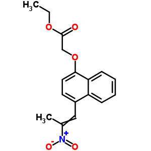 Acetic acid,2-[[4-(2-nitro-1-propen-1-yl)-1-naphthalenyl]oxy]-, ethyl ester Structure,16861-34-0Structure