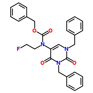 Carbamic acid,(2-fluoroethyl)[1,2,3,4-tetrahydro-2,4-dioxo-1,3-bis(phenylmethyl)-5-pyrimidinyl]-,phenylmethyl ester (9ci) Structure,16869-85-5Structure