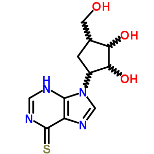 9-[(1s,2r,3s,4s)-2,3-二羥基-4-(羥基甲基)環(huán)戊基]-1,9-二氫-6H-嘌呤-6-硫酮結(jié)構(gòu)式_16976-09-3結(jié)構(gòu)式