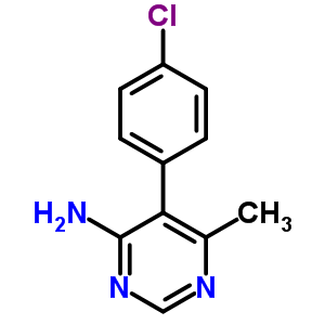 4-Pyrimidinamine,5-(4-chlorophenyl)-6-methyl- Structure,17005-45-7Structure