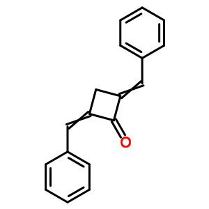 Cyclobutanone,2,4-bis(phenylmethylene)- Structure,17078-41-0Structure