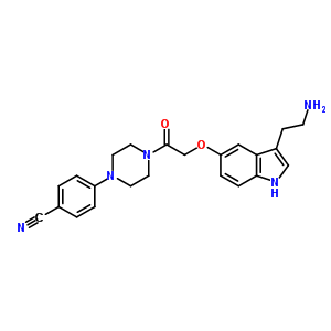 4-(4-(2-(3-(2-Aminoethyl)-1h-indol-5-yloxy)acetyl)piperazin-1-yl)benzonitrile Structure,170912-52-4Structure