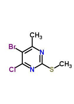 5-Bromo-4-chloro-6-methyl-2-(methylthio)pyrimidine Structure,17119-74-3Structure