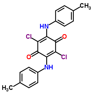 2,5-Cyclohexadiene-1,4-dione,2,5-dichloro-3,6-bis[(4-methylphenyl)amino]- Structure,17123-20-5Structure