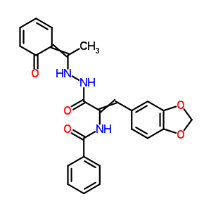 N-[2-benzo[1,3]dioxol-5-yl-1-[[1-(6-oxo-1-cyclohexa-2,4-dienylidene)ethylamino]carbamoyl]ethenyl]benzamide Structure,17234-52-5Structure