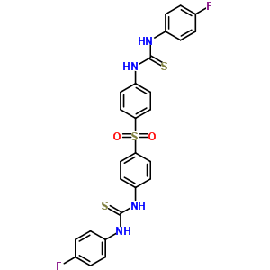 3-(4-氟苯基)-1-[4-[4-[(4-氟苯基)硫代氨基甲酰氨基]苯基]磺酰基苯基]硫代脲結(jié)構(gòu)式_17312-27-5結(jié)構(gòu)式