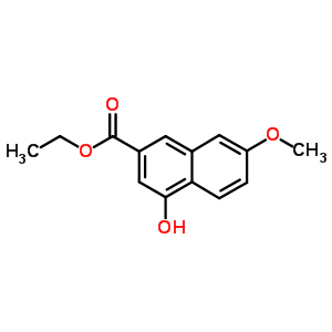 4-Hydroxy-7-methoxy-2-naphthalenecarboxylic acid ethyl ester Structure,173483-53-9Structure