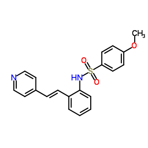 (E)-4-[2-{2-[n-(4-methoxybenzenesulfonyl)amino]phenyl}ethenyl ]pyridine Structure,173528-92-2Structure