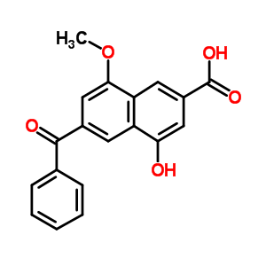 6-Benzoyl-4-hydroxy-8-methoxy-2-naphthalenecarboxylic acid Structure,173691-96-8Structure