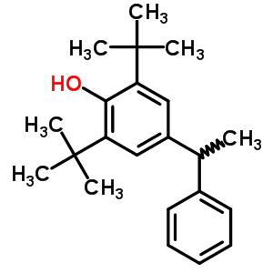 4-(1-Phenylethyl)-2,6-ditert-butyl-phenol Structure,17540-76-0Structure