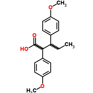 Benzenepropanoic acid, b-ethyl-4-methoxy-a-(4-methoxyphenyl)- Structure,1756-65-6Structure