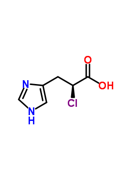 (S)-(-)-2-氯-3-[4(5)-咪唑yl]丙酸結(jié)構(gòu)式_17561-26-1結(jié)構(gòu)式