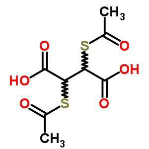 2,3-Bis(acetylsulfanyl)butanedioic acid Structure,17660-55-8Structure