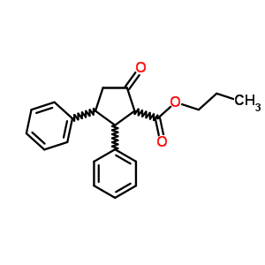 Propyl 5-oxo-2,3-diphenyl-cyclopentane-1-carboxylate Structure,1772-54-9Structure