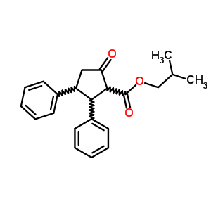 Cyclopentanecarboxylicacid, 5-oxo-2,3-diphenyl-, 2-methylpropyl ester Structure,1772-56-1Structure